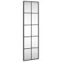 Rectangular black iron wall mirror 30x100 cm by vidaXL, Mirrors - Ref: Foro24-358643, Price: 59,07 €, Discount: %