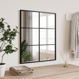 Rectangular black iron wall mirror 50x60 cm by vidaXL, Mirrors - Ref: Foro24-358647, Price: 58,20 €, Discount: %