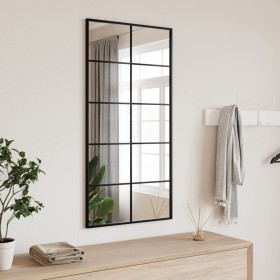 Rectangular black iron wall mirror 50x100 cm by vidaXL, Mirrors - Ref: Foro24-358649, Price: 73,99 €, Discount: %