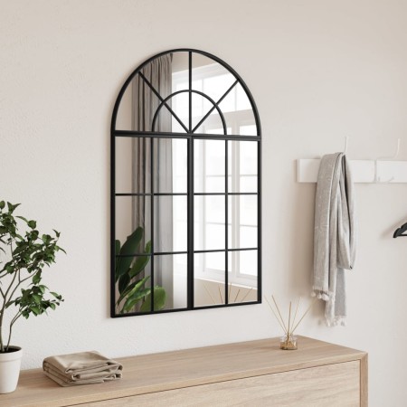 Espejo de pared arco de hierro negro 60x30 cm de vidaXL, Espejos - Ref: Foro24-358650, Precio: 45,99 €, Descuento: %