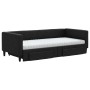 Trundle sofa bed with drawers black fabric 90x200 cm by vidaXL, Beds and slatted bases - Ref: Foro24-3196634, Price: 488,36 €...