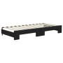 Trundle sofa bed with drawers black fabric 90x200 cm by vidaXL, Beds and slatted bases - Ref: Foro24-3196634, Price: 488,36 €...