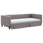 Sofá cama nido con cajones tela gris taupe 90x200 cm de vidaXL, Camas y somieres - Ref: Foro24-3196635, Precio: 494,85 €, Des...