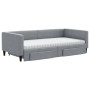 Trundle sofa bed with drawers light gray fabric 100x200 cm by vidaXL, Beds and slatted bases - Ref: Foro24-3196637, Price: 49...