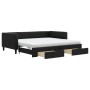 Sofá cama nido con cajones tela negro 100x200 cm de vidaXL, Camas y somieres - Ref: Foro24-3196639, Precio: 514,99 €, Descuen...