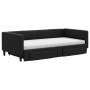 Trundle sofa bed with drawers black fabric 100x200 cm by vidaXL, Beds and slatted bases - Ref: Foro24-3196639, Price: 490,96 ...