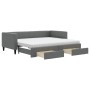 Sofá cama nido con cajones tela gris oscuro 90x190 cm de vidaXL, Camas y somieres - Ref: Foro24-3196643, Precio: 497,99 €, De...