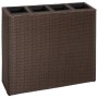 Tall planter with 4 brown synthetic rattan pots by vidaXL, Pots and planters - Ref: Foro24-41085, Price: 105,63 €, Discount: %