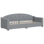 Trundle sofa bed with drawers light gray fabric 80x200 cm by vidaXL, Beds and slatted bases - Ref: Foro24-3197579, Price: 467...