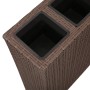 Tall planter with 4 brown synthetic rattan pots by vidaXL, Pots and planters - Ref: Foro24-41085, Price: 105,63 €, Discount: %