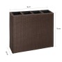 Tall planter with 4 brown synthetic rattan pots by vidaXL, Pots and planters - Ref: Foro24-41085, Price: 105,63 €, Discount: %