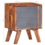 Gray Sheesham solid wood bedside table 40x30x50 cm by vidaXL, Nightstands - Ref: Foro24-286370, Price: 61,99 €, Discount: %