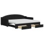 Sofá cama nido con cajones tela negro 90x200 cm de vidaXL, Camas y somieres - Ref: Foro24-3197586, Precio: 499,20 €, Descuent...