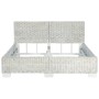 Estructura de cama de ratán natural gris 140x200 cm de vidaXL, Camas y somieres - Ref: Foro24-283091, Precio: 283,90 €, Descu...