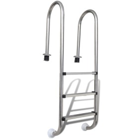 Pool ladder 3 steps 304 stainless steel 120 cm by vidaXL, Pool stairs and ramps - Ref: Foro24-90502, Price: 178,52 €, Discoun...