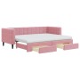 Sofá cama nido con cajones terciopelo rosa 80x200 cm de vidaXL, Camas y somieres - Ref: Foro24-3196759, Precio: 469,99 €, Des...