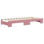 Sofá cama nido con cajones terciopelo rosa 80x200 cm de vidaXL, Camas y somieres - Ref: Foro24-3196759, Precio: 469,99 €, Des...