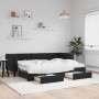 Trundle sofa bed with drawers black velvet 80x200 cm by vidaXL, Beds and slatted bases - Ref: Foro24-3196760, Price: 469,04 €...