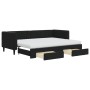 Trundle sofa bed with drawers black velvet 80x200 cm by vidaXL, Beds and slatted bases - Ref: Foro24-3196760, Price: 469,04 €...