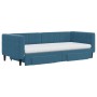 Sofá cama nido con cajones terciopelo azul 90x200 cm de vidaXL, Camas y somieres - Ref: Foro24-3196762, Precio: 618,79 €, Des...