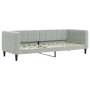 Trundle sofa bed with drawers light gray velvet 90x200 cm by vidaXL, Beds and slatted bases - Ref: Foro24-3196763, Price: 484...