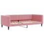 Sofá cama nido con cajones terciopelo rosa 90x200 cm de vidaXL, Camas y somieres - Ref: Foro24-3196766, Precio: 566,28 €, Des...