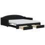 Sofá cama nido con cajones tela negro 100x200 cm de vidaXL, Camas y somieres - Ref: Foro24-3197591, Precio: 495,92 €, Descuen...