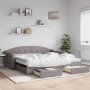 Sofá cama nido con cajones tela gris taupe 100x200 cm de vidaXL, Camas y somieres - Ref: Foro24-3197592, Precio: 504,67 €, De...