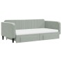 Trundle sofa bed with drawers light gray velvet 100x200 cm by vidaXL, Beds and slatted bases - Ref: Foro24-3197142, Price: 51...