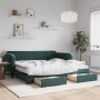 Trundle sofa bed with drawers dark green velvet 100x200 cm by vidaXL, Beds and slatted bases - Ref: Foro24-3197144, Price: 61...