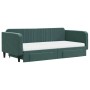 Trundle sofa bed with drawers dark green velvet 100x200 cm by vidaXL, Beds and slatted bases - Ref: Foro24-3197144, Price: 61...