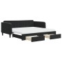 Sofá cama nido con cajones terciopelo negro 100x200 cm de vidaXL, Camas y somieres - Ref: Foro24-3197146, Precio: 492,97 €, D...