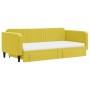 Trundle sofa bed with drawers yellow velvet 100x200 cm by vidaXL, Beds and slatted bases - Ref: Foro24-3197147, Price: 573,04...