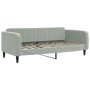 Trundle sofa bed with drawers light gray velvet 90x190 cm by vidaXL, Beds and slatted bases - Ref: Foro24-3197148, Price: 577...