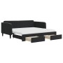 Trundle sofa bed with drawers black velvet 90x190 cm by vidaXL, Beds and slatted bases - Ref: Foro24-3197150, Price: 501,61 €...