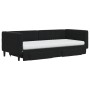 Sofá cama nido con cajones terciopelo negro 90x200 cm de vidaXL, Camas y somieres - Ref: Foro24-3196767, Precio: 498,92 €, De...