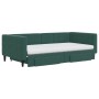 Trundle sofa bed with drawers dark green velvet 100x200 cm by vidaXL, Beds and slatted bases - Ref: Foro24-3196772, Price: 49...