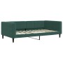 Trundle sofa bed with drawers dark green velvet 100x200 cm by vidaXL, Beds and slatted bases - Ref: Foro24-3196772, Price: 49...