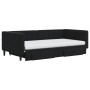 Sofá cama nido con cajones terciopelo negro 100x200 cm de vidaXL, Camas y somieres - Ref: Foro24-3196774, Precio: 491,72 €, D...