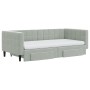 Trundle sofa bed with drawers light gray velvet 90x190 cm by vidaXL, Beds and slatted bases - Ref: Foro24-3196776, Price: 567...