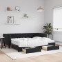 Sofá cama nido con cajones terciopelo negro 90x190 cm de vidaXL, Camas y somieres - Ref: Foro24-3196778, Precio: 502,66 €, De...