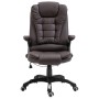 Silla de oficina de cuero sintético marrón de vidaXL, Sillas de oficina - Ref: Foro24-20232, Precio: 222,37 €, Descuento: %