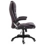 Silla de oficina de cuero sintético marrón de vidaXL, Sillas de oficina - Ref: Foro24-20232, Precio: 222,37 €, Descuento: %