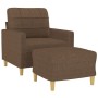 Sillón con taburete tela marrón 60 cm de vidaXL, Sofás - Ref: Foro24-3200996, Precio: 216,95 €, Descuento: %