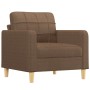 Brown fabric armchair with stool 60 cm by vidaXL, Sofas - Ref: Foro24-3200996, Price: 217,99 €, Discount: %