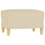 3-seater sofa with cream fabric stool 180 cm by vidaXL, Sofas - Ref: Foro24-3201003, Price: 357,33 €, Discount: %