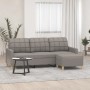 Sofá de 3 plazas con taburete de tela gris taupe 180 cm de vidaXL, Sofás - Ref: Foro24-3201008, Precio: 390,84 €, Descuento: %