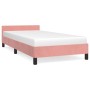 Estructura de cama con cabecero de terciopelo rosa 100x200 cm de vidaXL, Camas y somieres - Ref: Foro24-347560, Precio: 104,7...