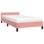 Pink velvet bed frame with headboard 100x200 cm by vidaXL, Beds and slatted bases - Ref: Foro24-347560, Price: 104,88 €, Disc...