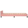 Estructura de cama con cabecero de terciopelo rosa 100x200 cm de vidaXL, Camas y somieres - Ref: Foro24-347560, Precio: 104,7...